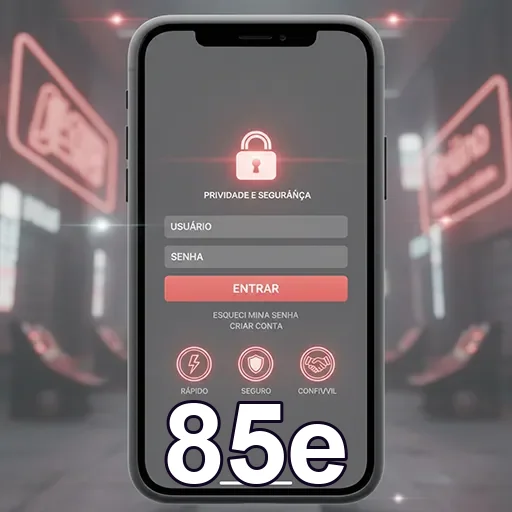Jogador acessando jogos rápidos no aplicativo 85e